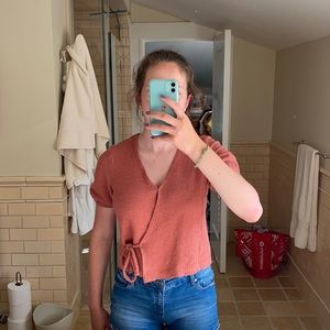 Madewell tie front top!